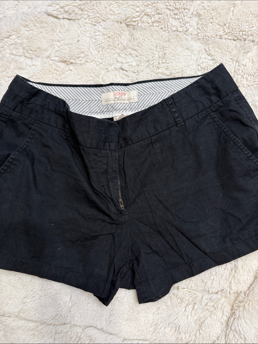 J. Crew Black Cotton Chino Bermuda Shorts